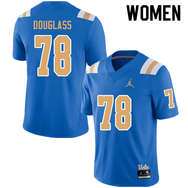 Jordan Brand Women #78 Liam Douglass UCLA Bruins College Football Jerseys Sale-Blue
